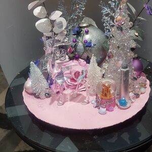 Pink and Silver Holiday Decor